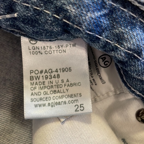 Adriano GOLDSCHMIED The Ex-Boyfriend Slim Jeans Mid-Rise Embroidered Size 25 - Picture 8 of 8